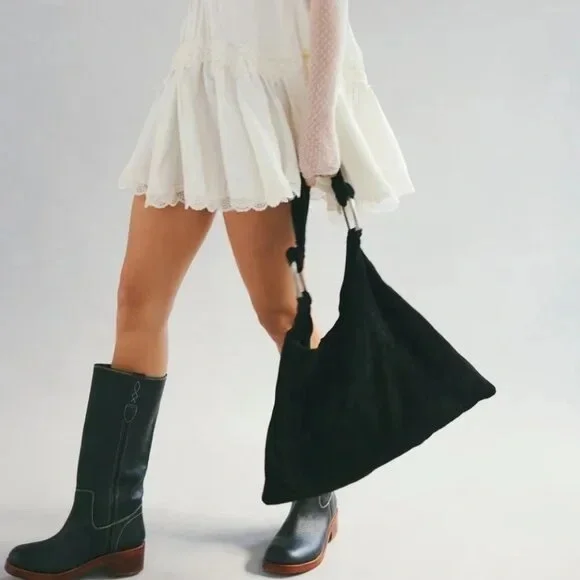 Free People Bobbi Suede Slouchy Tote Bag❤️ NWOT - Picture 7 of 7